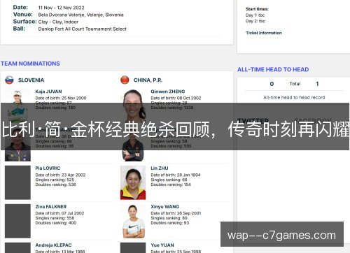 比利·简·金杯经典绝杀回顾，传奇时刻再闪耀